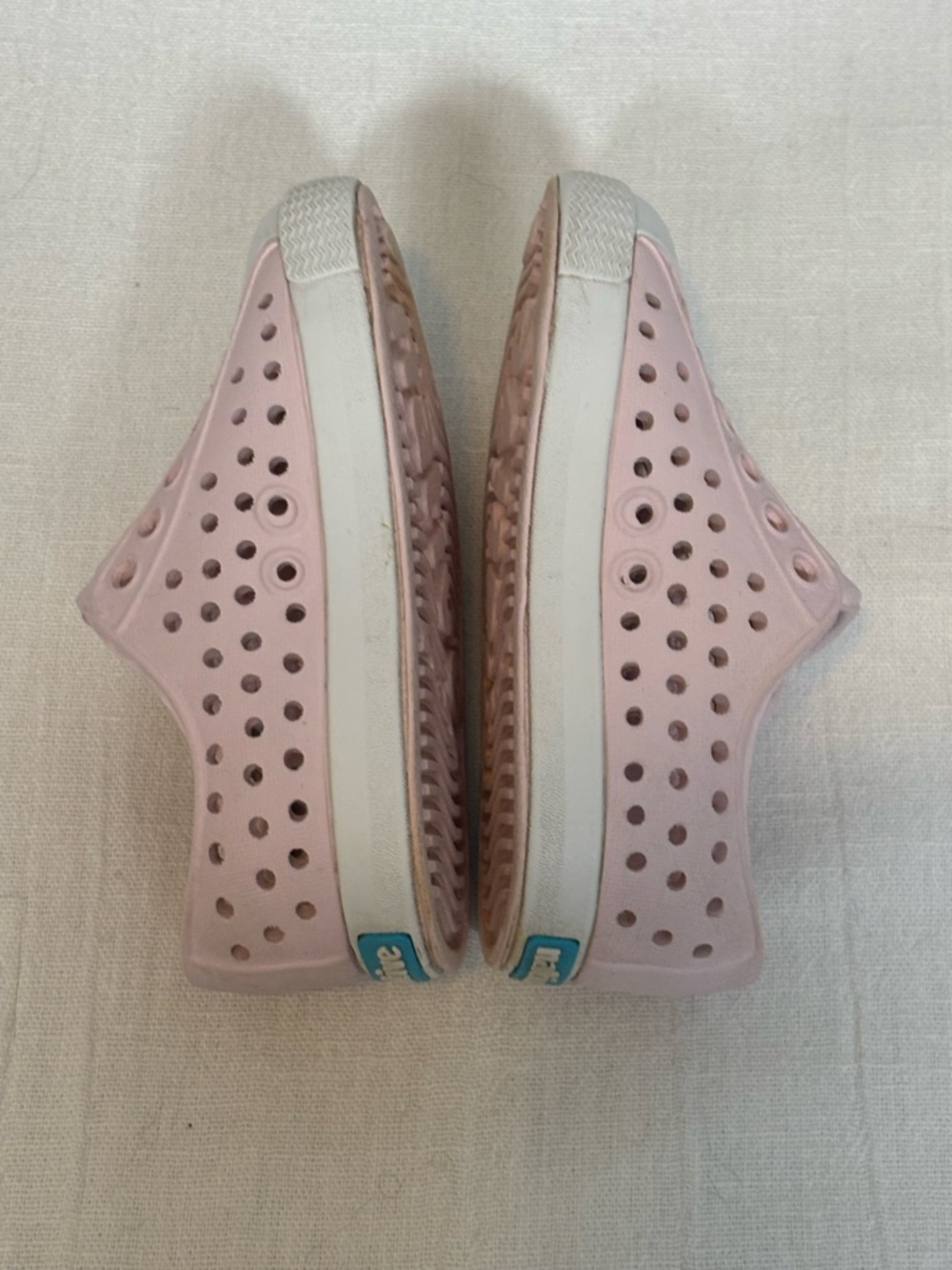 Native Jefferson Slip-On Water Sneaker Shoes-Pale Pink/White-Baby Girl Size C4 - Picture 6 of 10